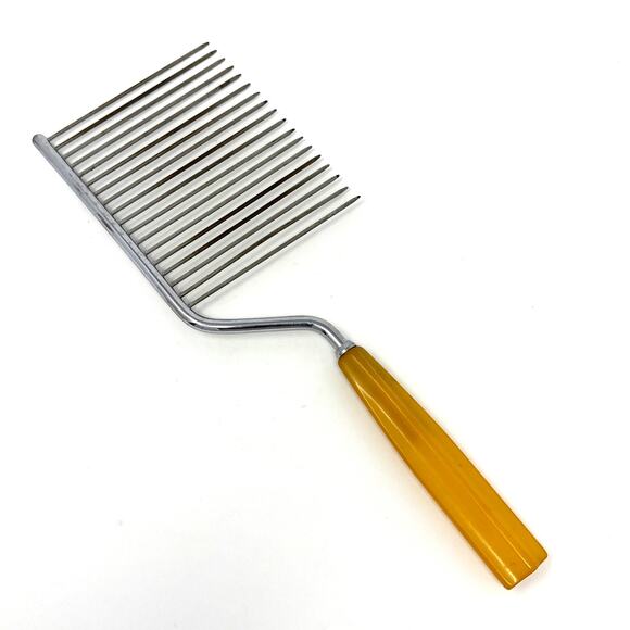 Vintage Butterscotch Bakelite Handle Cake Breaker Utensil 11" Long - Picture 2 of 7